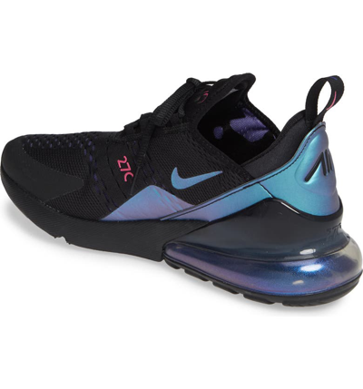 Shop Nike Air Max 270 Sneaker In Black/ Laser Fuchsia/ Purple
