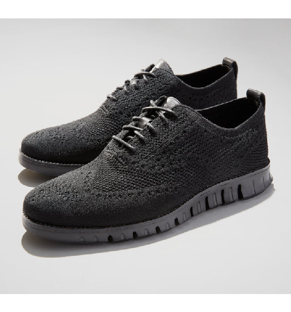 men's zerogrand stitchlite perforated knit lace up oxfords