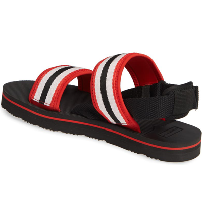 Shop Hunter Original Beach Sandal In  Red/ White / Black