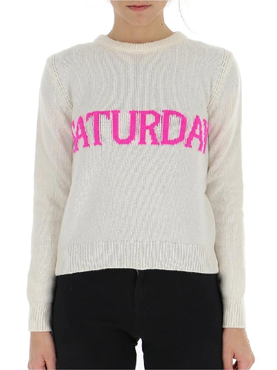 Shop Alberta Ferretti Saturday Sweater In White