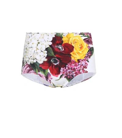 Shop Dolce & Gabbana Floral Bikini Bottoms In Multicoloured