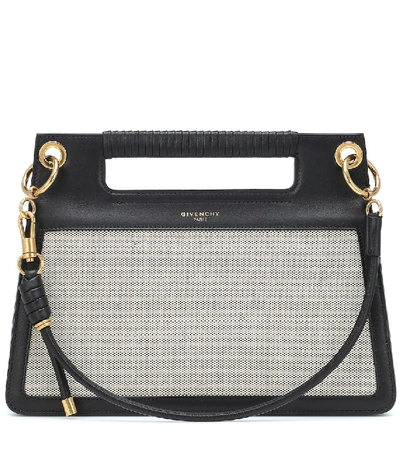 Shop Givenchy Whip Medium Canvas Shoulder Bag In Black