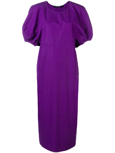 Shop Sofie D'hoore Oversized Puff Sleeve Dress - Purple