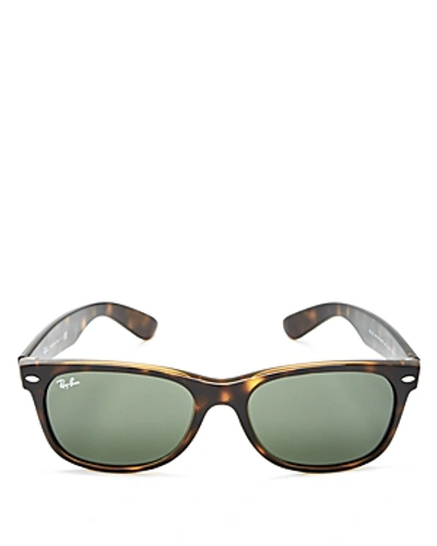 Shop Ray Ban Ray-ban Unisex New Wayfarer Sunglasses, 55mm In Tortoise/dark Green