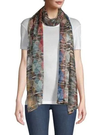 Shop Missoni Rainbow Knit Wrap In Multi