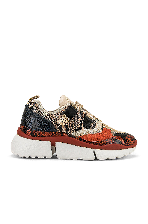 chloe snakeskin sneakers