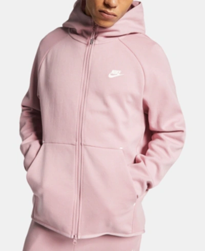 Nike Sportswear Cotton blend Tech fleece Zip up Hoodie In Plum Chalk ModeSens