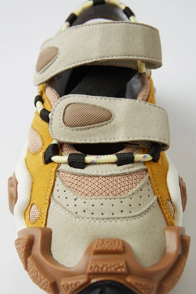 Shop Acne Studios Bolzter Bryz W1 Grey/yellow In Bolzter Bryz Sneakers