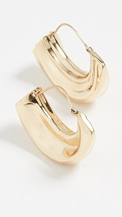 Shop Ellery Arturo Textured Hoop Earrings In Gold