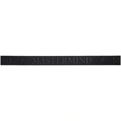 Shop Mastermind Japan Mastermind World Black Logo Webbing Belt