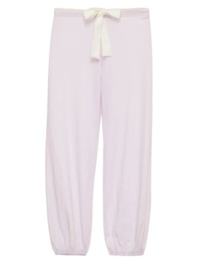 Shop Eberjey Heather Crop Pants In Lavender Fog