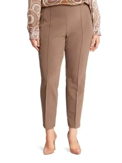 Shop Lafayette 148 Acclaimed Stretch Gramercy Pants In Nougat