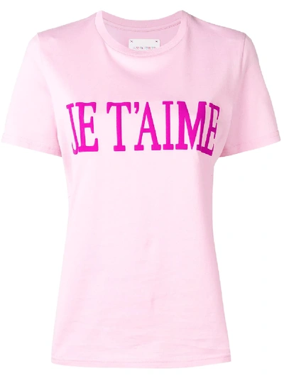 Shop Alberta Ferretti Je T'aime T-shirt - Pink