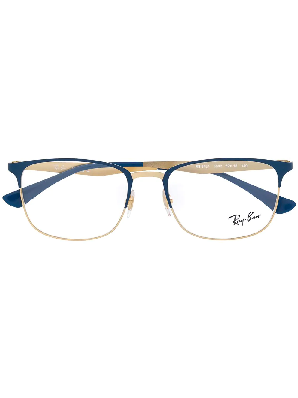 navy blue ray ban eyeglasses
