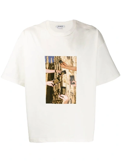 Shop Sunnei Photo Print Oversized T-shirt - White