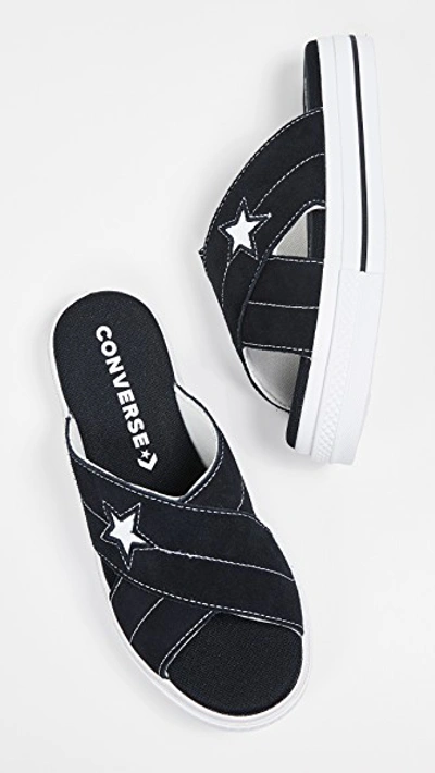 Shop Converse One Star Sandals In Black/white