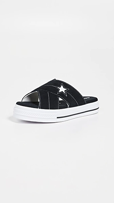 Shop Converse One Star Sandals In Black/white