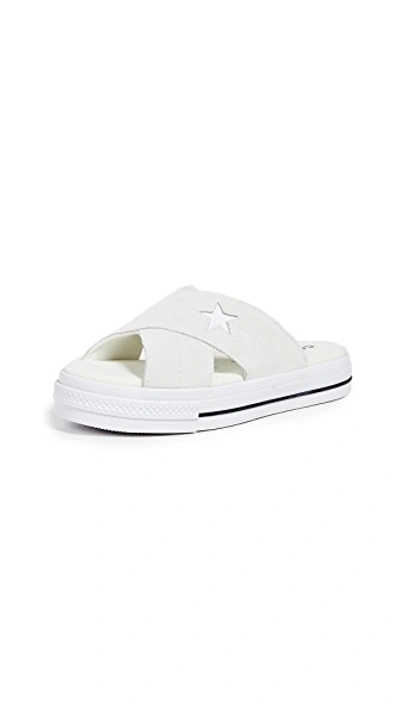 Shop Converse One Star Sandals In Egret