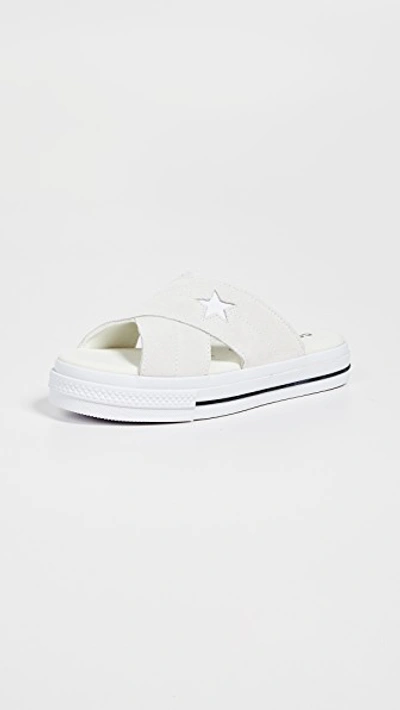 Shop Converse One Star Sandals In Egret