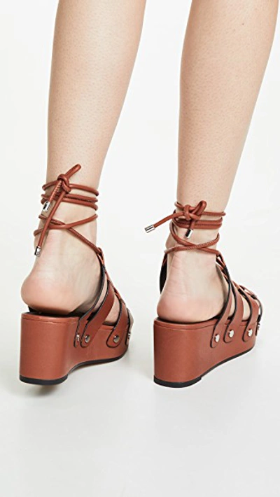 Shop Rebecca Minkoff Iven Strappy Sandals In Brown