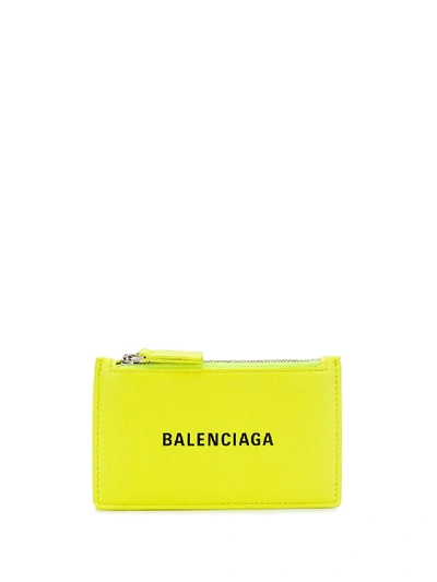 Shop Balenciaga 'everyday' Mini-kartenetui - Gelb In Yellow