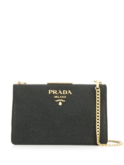 Shop Prada 'frame' Umhängetasche - Schwarz In Black