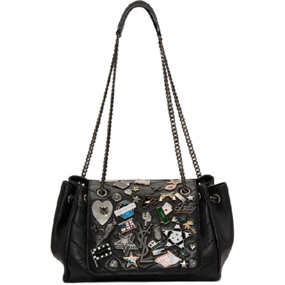 Shop Saint Laurent Black Small Nolita Pin Chain Bag In 1000 Black