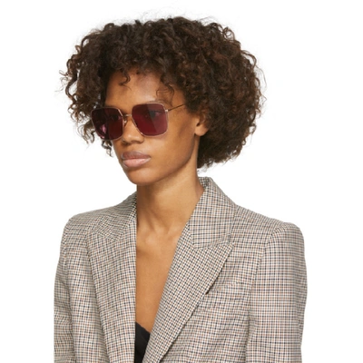 Shop Dior Rose Gold & Purple Stellaire1 Sunglasses