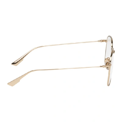 Shop Dior Gold Stellaire08 Optical Glasses In 0j5g Gold