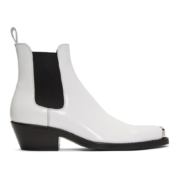 white calvin klein boots