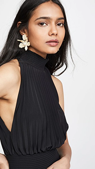A.l.c Renzo Pleated Sleeveless Dress In Black