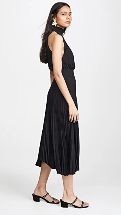 A.l.c Renzo Pleated Sleeveless Dress In Black