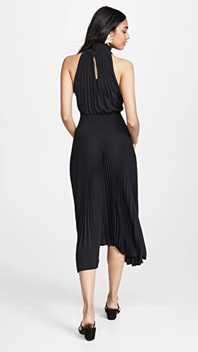 A.l.c Renzo Pleated Sleeveless Dress In Black