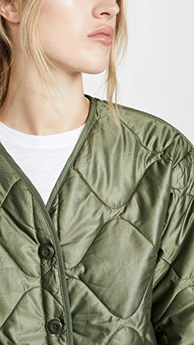 Shop Anine Bing Andy Bomber Jacket In Military Green
