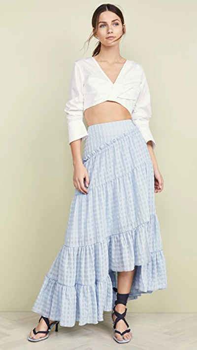 Shop 3.1 Phillip Lim / フィリップ リム Full Tiered Skirt In Oxford Blue