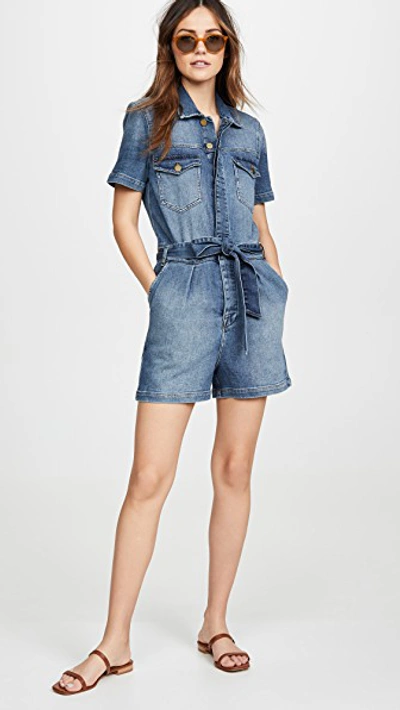 Shop Frame Pleated Coverall Shorts In Maxson