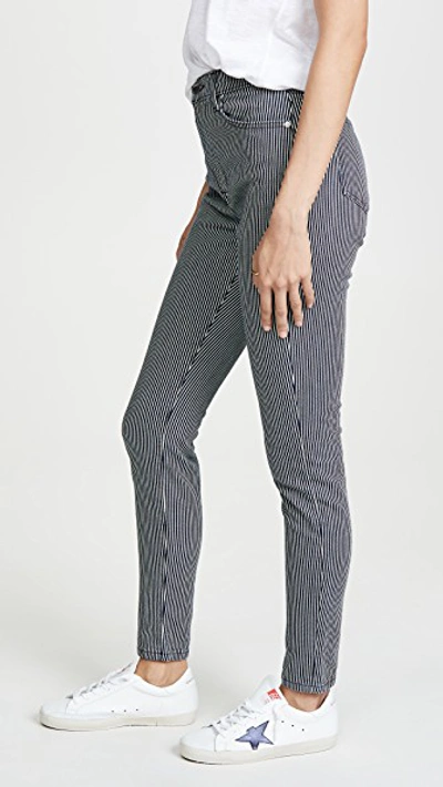 Shop Bldwn Ultra High Rise Skinny Jeans In Navy/optic White