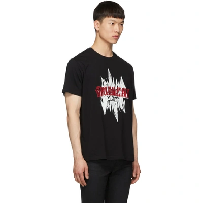 GIVENCHY 黑色蛇纹刺绣 T 恤