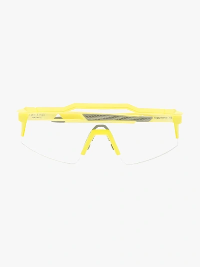 Shop 100% Eyewear Yellow Speedcraft Tinted Square Sunglasses In Black