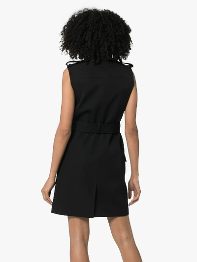 Shop Givenchy Sleeveless Mini Wool Blend Pinafore Dress In 001 Black