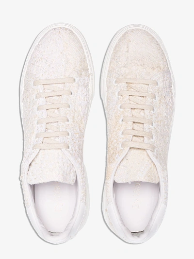 Shop By Walid White 19th Century Fabric Sneakers