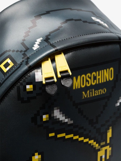 Shop Moschino Rucksack Mit Print In Black