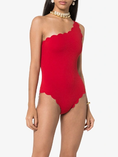 Shop Marysia Santa Barbara Maillot Swimsuit In Red