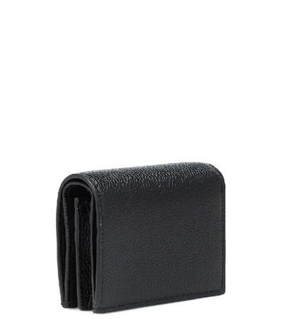 Shop Gucci Zumi Leather Wallet In Black