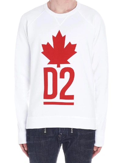 Shop Dsquared2 D2 Logo Sweatshirt In White