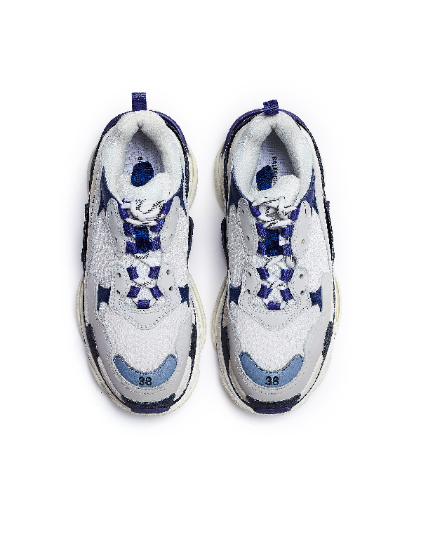 balenciaga triple s white purple