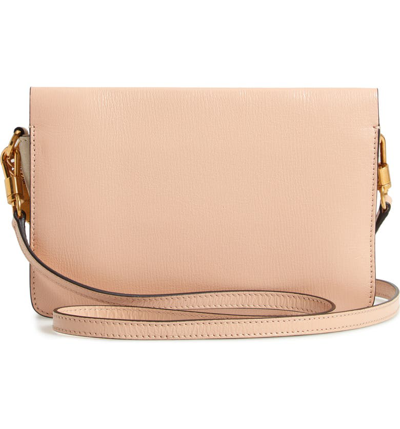 Shop Givenchy Cross 3 Leather Crossbody Bag In Nude/ Lt Beige