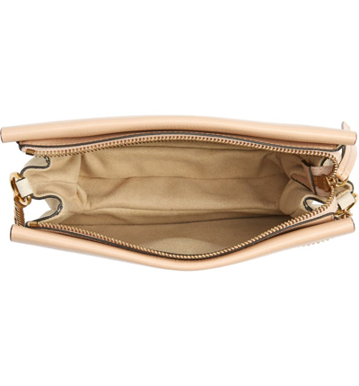 Shop Givenchy Cross 3 Leather Crossbody Bag In Nude/ Lt Beige