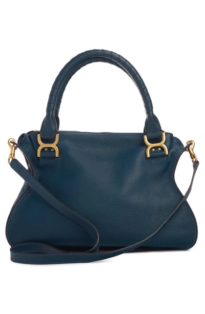 Shop Chloé 'medium Marcie' Leather Satchel - Blue In Navy Ink