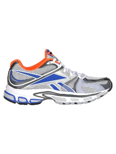 Shop Vetements Spike Runner 200 Sneakers In Grey + Blue + Fluo Orange